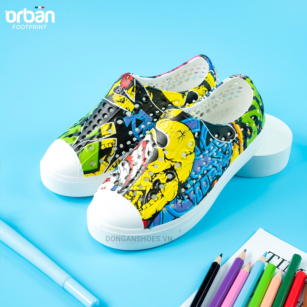 Giày Nhựa Trẻ Em Thiết Kế Lỗ Thoáng Khí Urban EVA PHYLON D2001 in hình