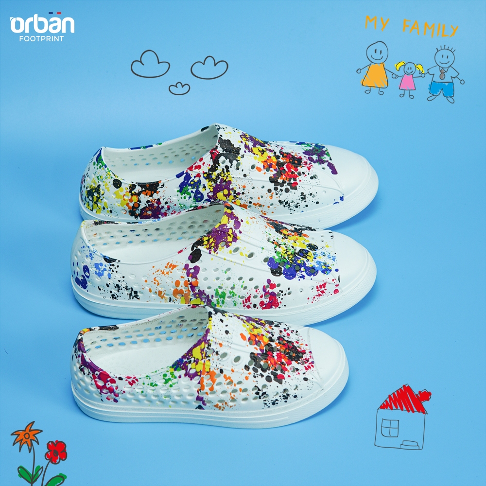 Giày Nhựa Trẻ Em Thiết Kế Lỗ Thoáng Khí Urban EVA PHYLON D2001 in hình