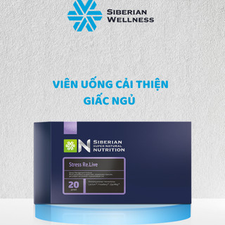 Stress Re.live - Giảm căng thẳng, cải thiện giấc ngủ - Siberian Wellness - Hộp 20 gói . 5 viên/gói
