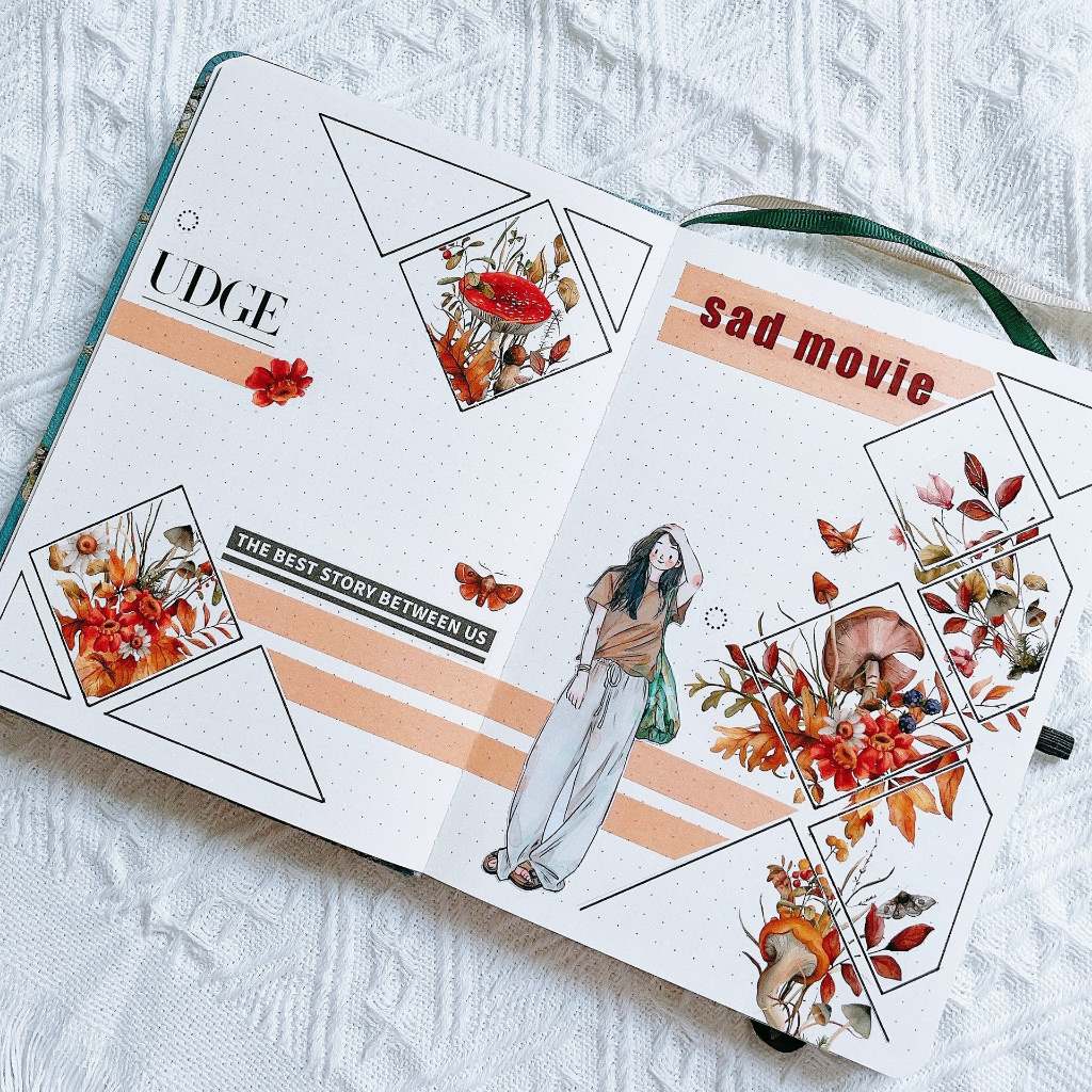 𝓑𝓾𝓵𝓵𝓮𝓽𝓳𝓸𝓾𝓻𝓷𝓪𝓵𝟏𝟏𝟓 ✿ Băng dính hãng WT "𝐌𝐮𝐬𝐡𝐫𝐨𝐨𝐦 𝐌𝐞𝐚𝐝𝐨𝐰 𝐖𝐢𝐝𝐞" mẫu cây nấm hoa lá phong cách mùa thu trang trí sổ