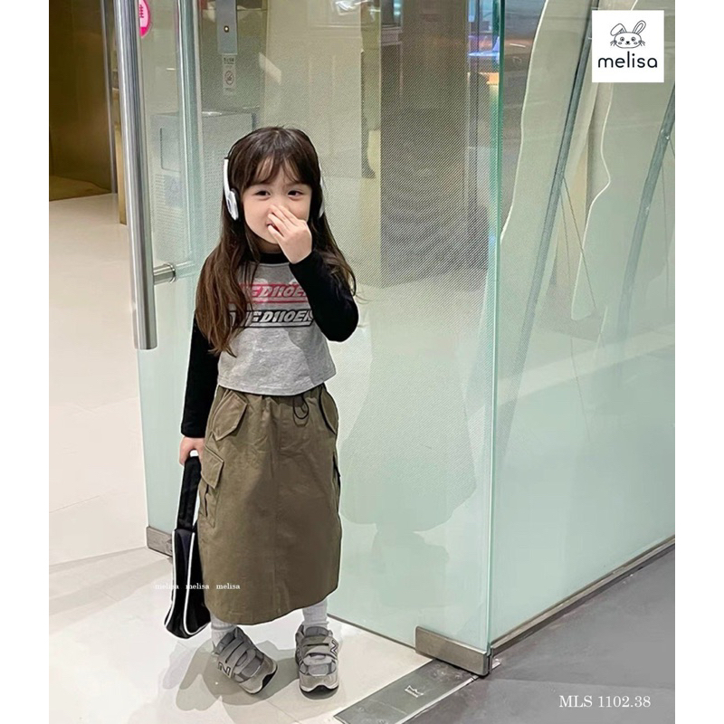 Set áo thun chân váy túi hộp Melisa