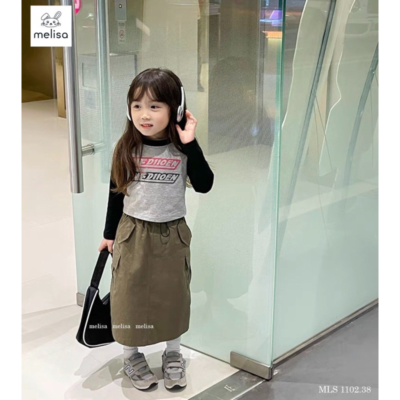 Set áo thun chân váy túi hộp Melisa