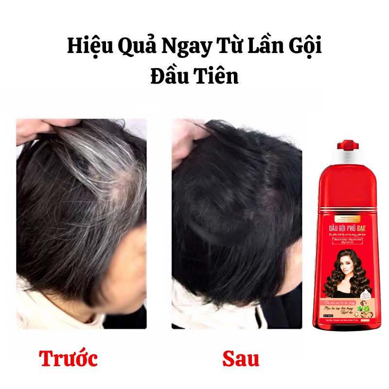 Dầu Gội Phủ Bạc Kumo Dung Tích 500ML Thành Phần Nhân Sâm Tự Nhiên Giúp Đen Tóc Bóng Mượt