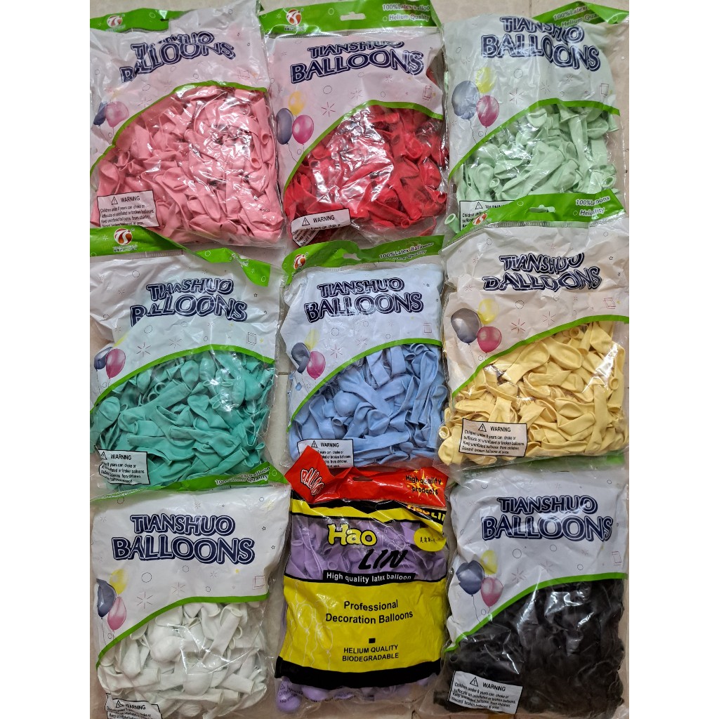 Sỉ- 200 cái bong bóng pastel 5 inch- thổi lên 12-15 cm trang trí sinh nhật,tiệc cưới,hội nghị-loại dày