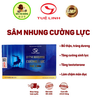 Sâm Nhung Cường Lực Tuệ Linh - Hộp 30 viên - Tăng thể lực, tăng sinh lực, tăng cường nội tiết tố nam,