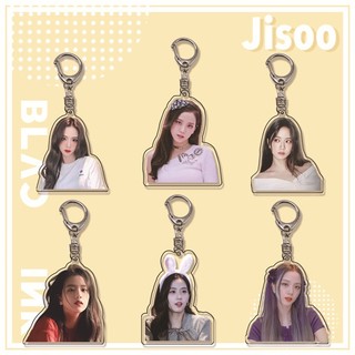 Móc khóa Black.pink Jisoo mica acrylic in hình idol thần tượng kpop