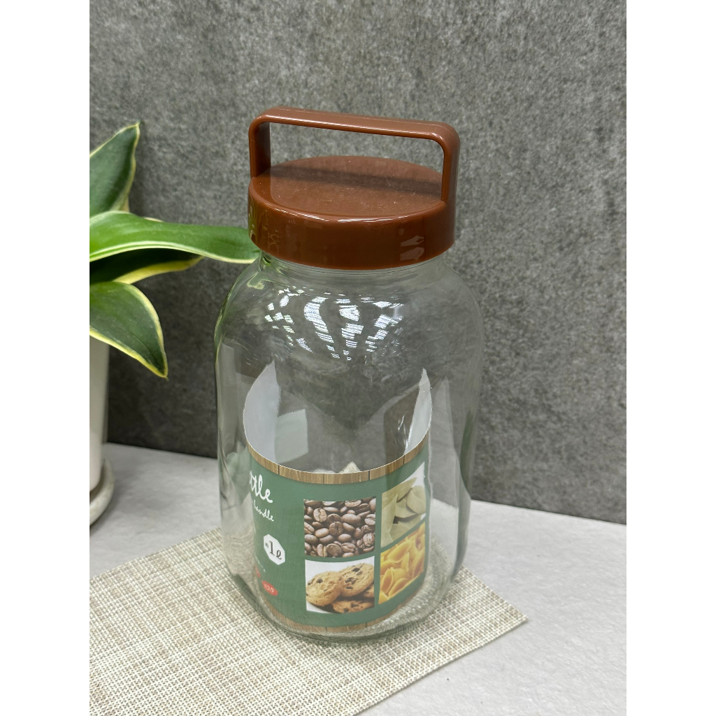 Lọ thủy tinh có quai xách 1 lít