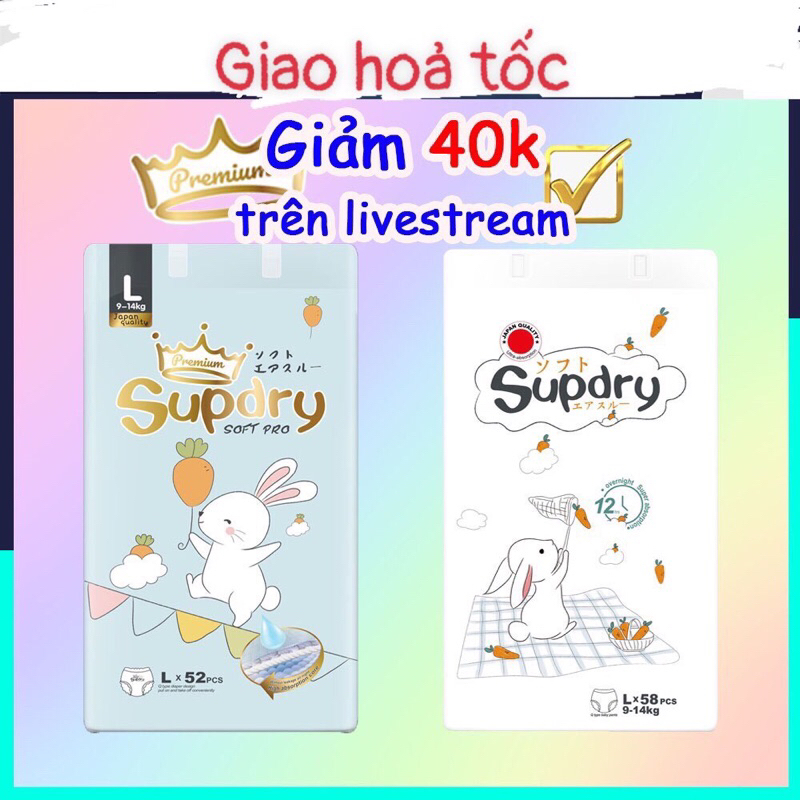 [Hcm]Tã/Bỉm Dán/Quần Supdry Cao Cấp Size M64/L58/Xl52/Xxl50