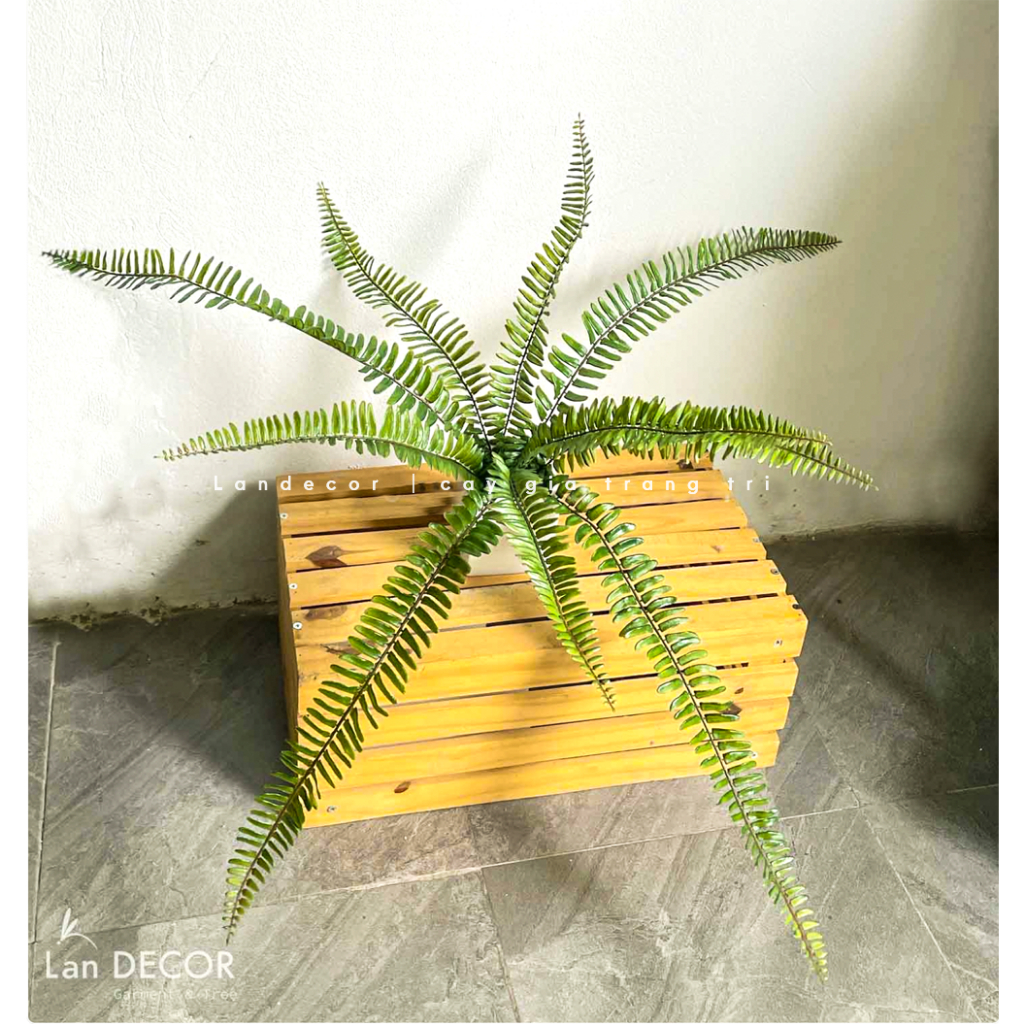 Cây dương xỉ giả - Cây giả decor trang trí nội thất nhà đẹp tự nhiên, phù hợp với không gian văn phòng, quán cafe.