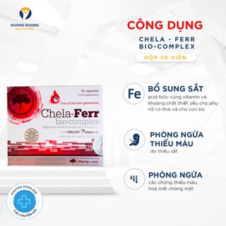 Thực phẩm bảo vệ sức khỏe Chela-Ferr bio-complex - Bổ sung sắt - 30 viên