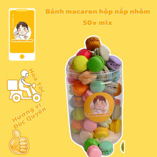 Bánh macaron ( 50v mini size đựng trong hộp nhựa cao cấp )