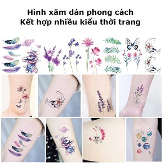 Hình xăm giả tạm thời mini, xăm dán tattoo chống nước nhiều hình lựa chọn