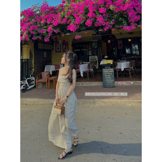 VÁY QUÂY LINEN XẾP NẾP - Made by Mie.Min ( Hình ảnh tự chụp của shop )