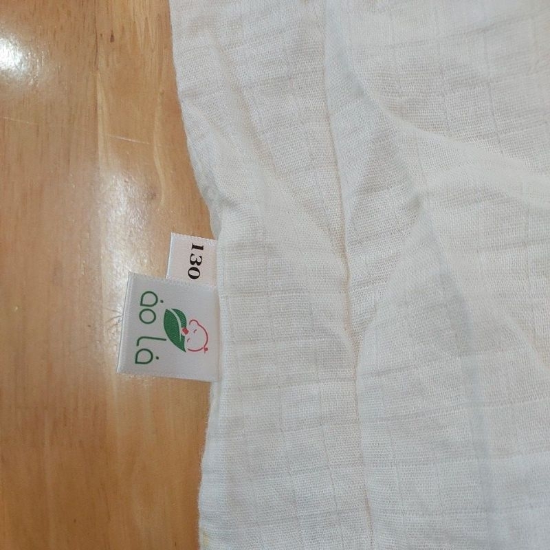 Bộ đồ pijama cừu vải xô - Áo Lá - size 130