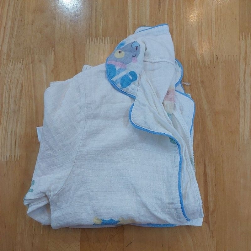 Bộ đồ pijama cừu vải xô - Áo Lá - size 130