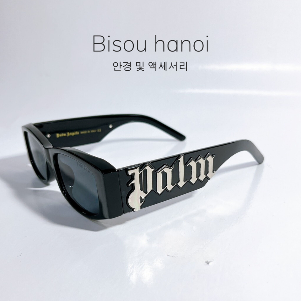 Kính mát thời trang unisex chữ nhật Palm angels tặng hôp Bisouhanoi KR2662