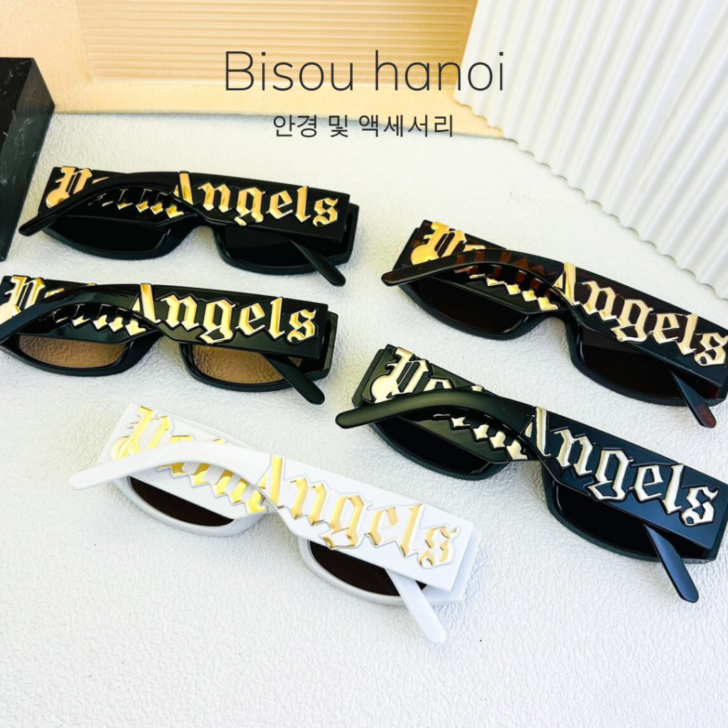 Kính mát thời trang unisex chữ nhật Palm angels tặng hôp Bisouhanoi KR2662