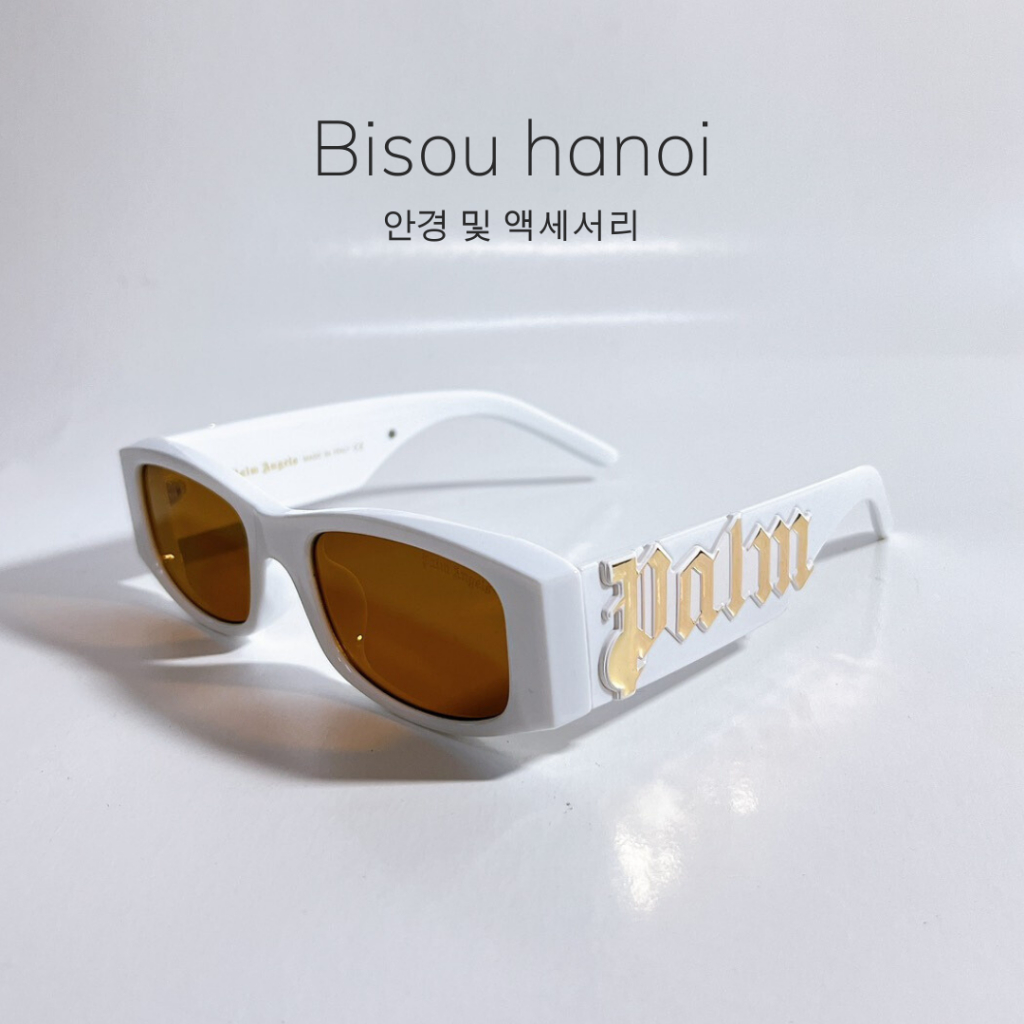 Kính mát thời trang unisex chữ nhật Palm angels tặng hôp Bisouhanoi KR2662