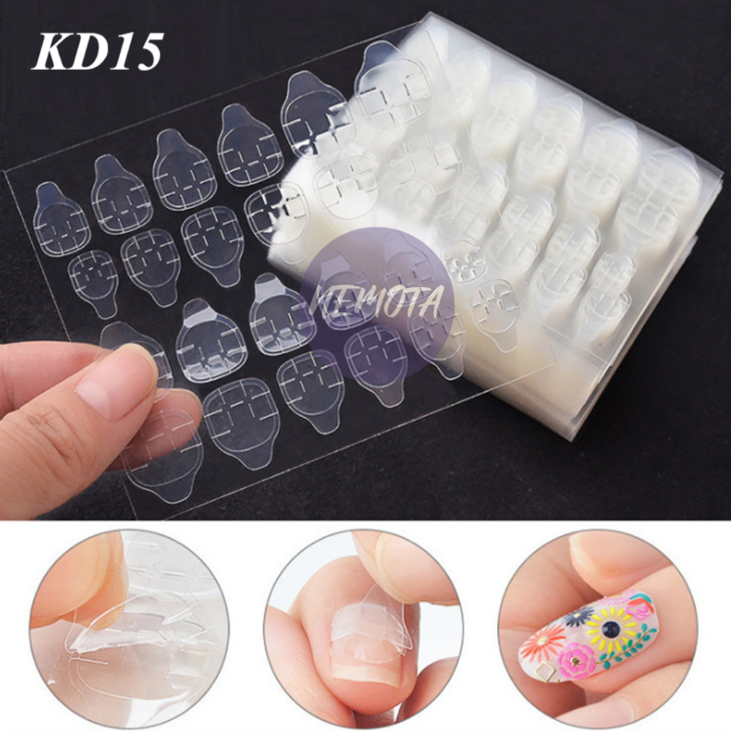 Miếng dán móng tay giả Nemota miếng dán nail box siêu dính gắn móng chắc chắn KD15