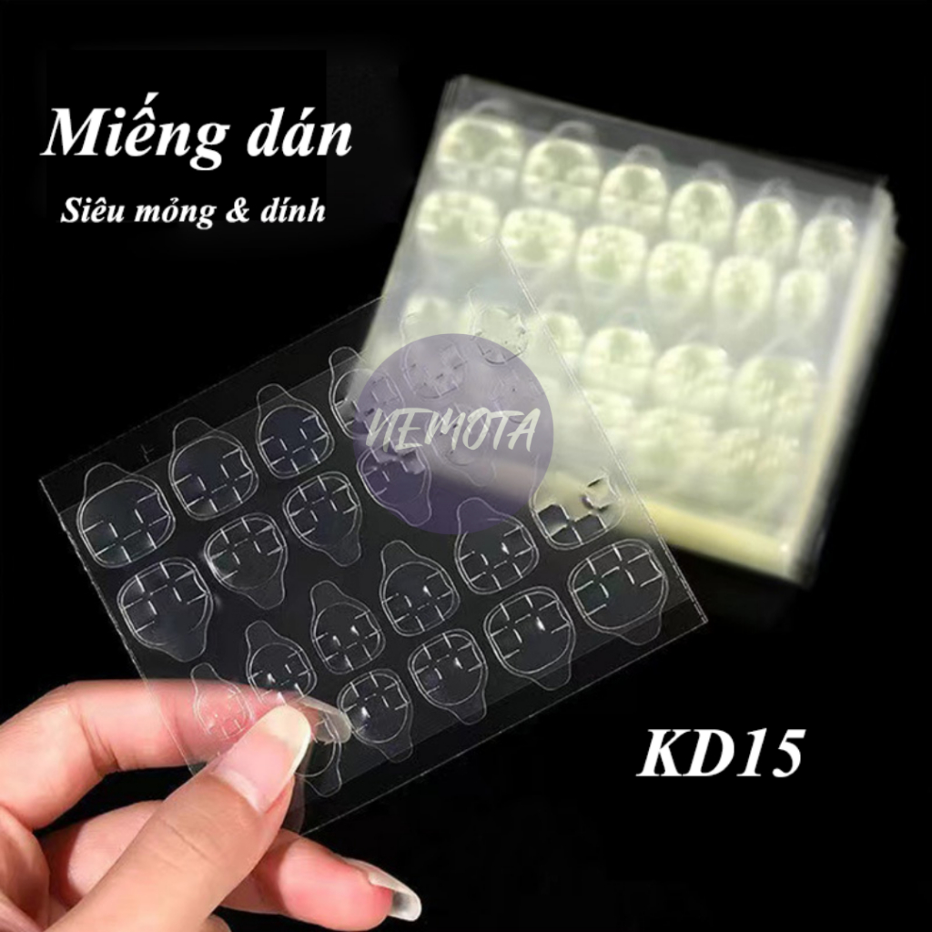 Miếng dán móng tay giả Nemota miếng dán nail box siêu dính gắn móng chắc chắn KD15