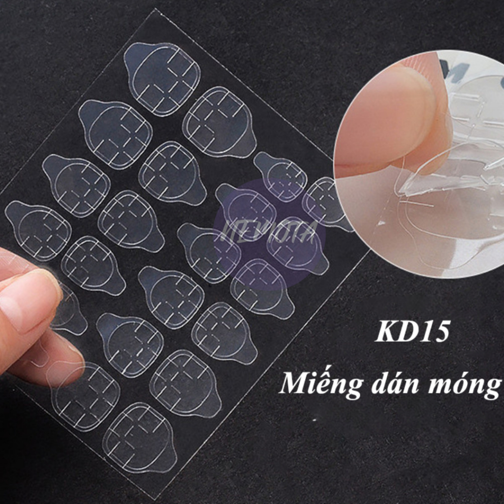 Miếng dán móng tay giả Nemota miếng dán nail box siêu dính gắn móng chắc chắn KD15