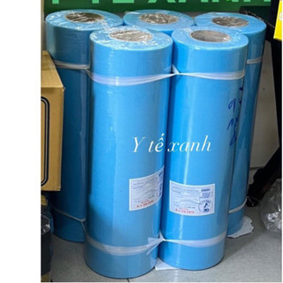 Combo 2 cây khăn trải y tế, khăn cuộn 0.5x100m màu xanh loại 1 thời thanh bình