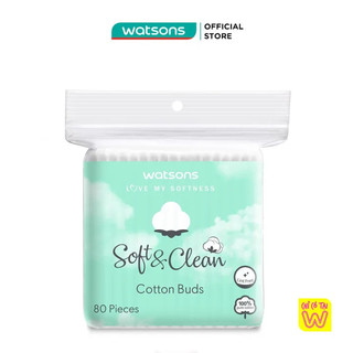 Bông Tăm Watsons Love My Softness Soft & Clean Cotton Buds 80 Cây
