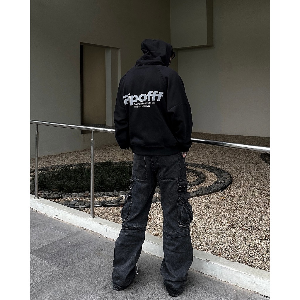 RIPOFFF Abstract Girl Hoodie - Black