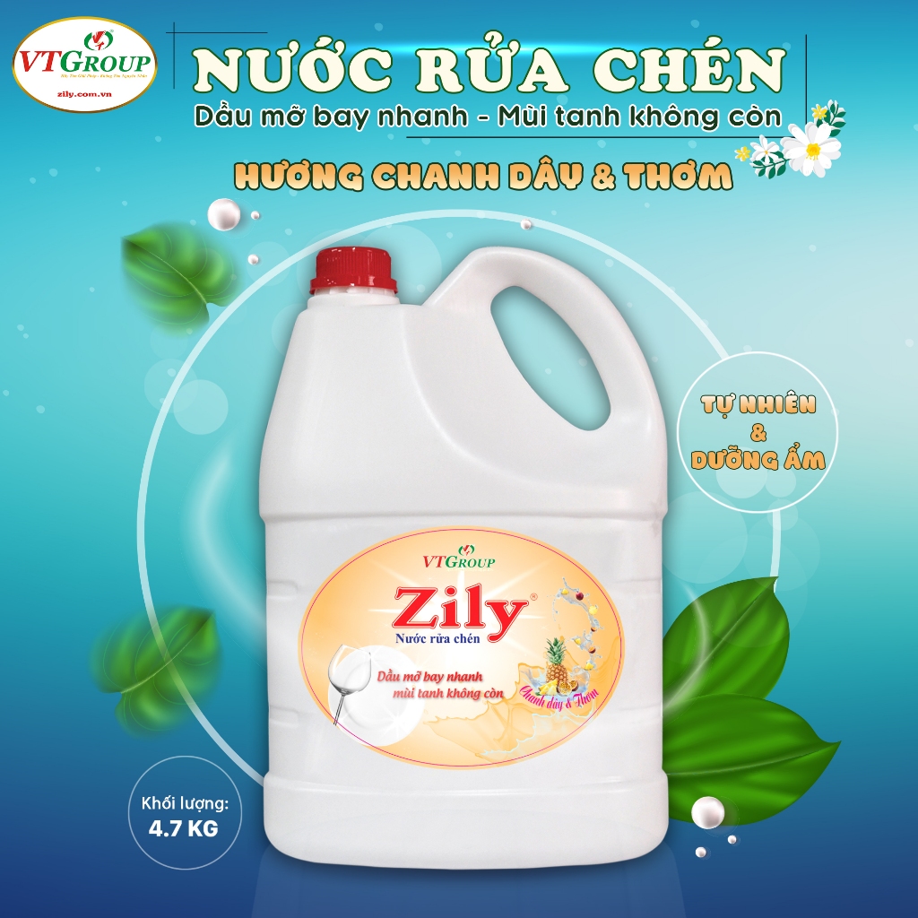 - Nước rửa chén Zily dưa gang 4.7Kg