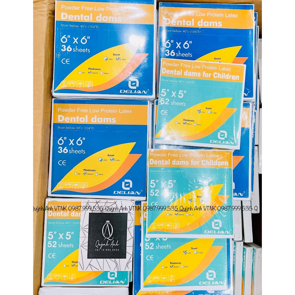 Dental Dam- Đam cao su- Rubber Latex - 1 hộp đam cao su dùng trong nha khoa
