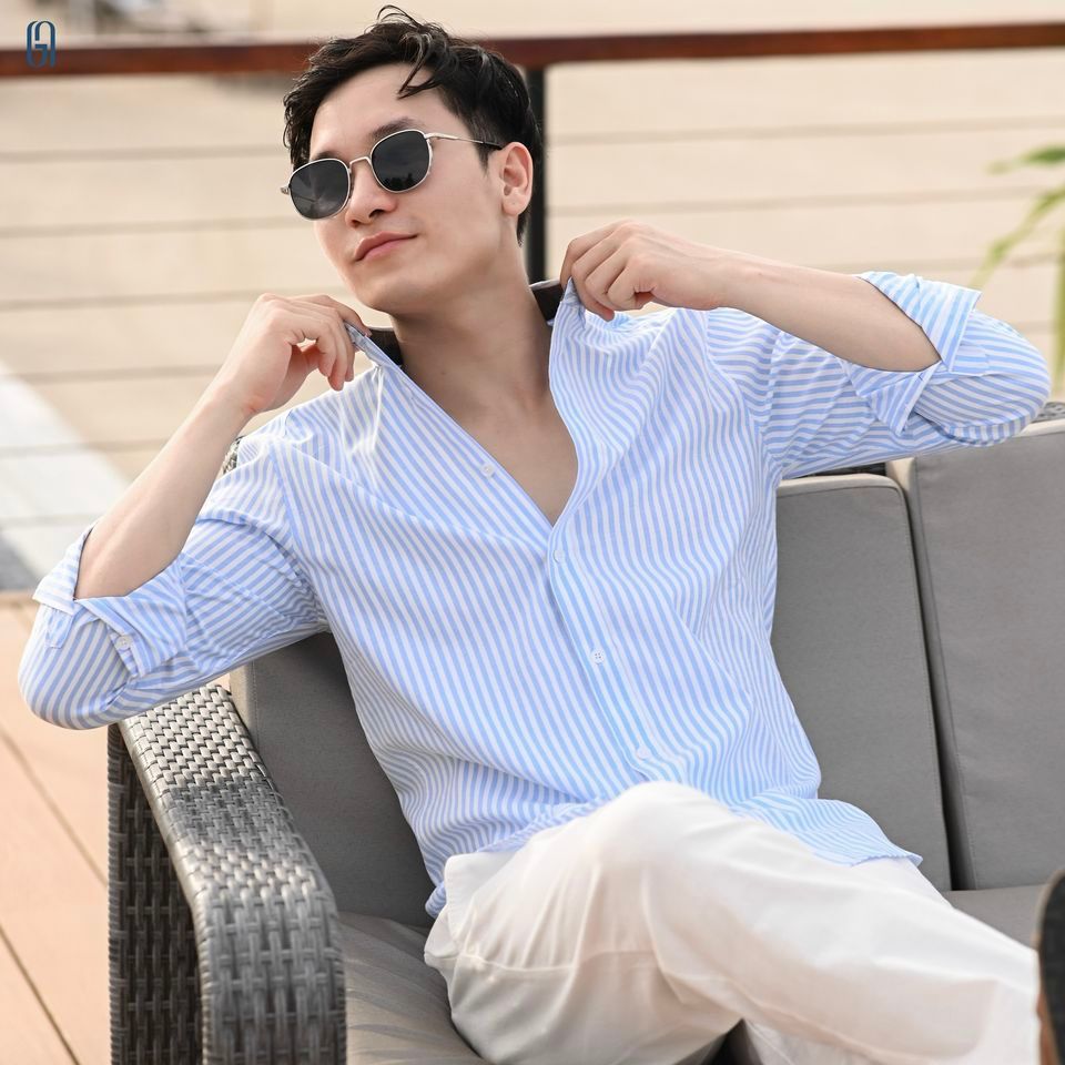 Sơ mi nam dài tay S23 OXFORD SHIRT vải oxford, form Slimfit - THE GMEN ELEGANT EST 2017