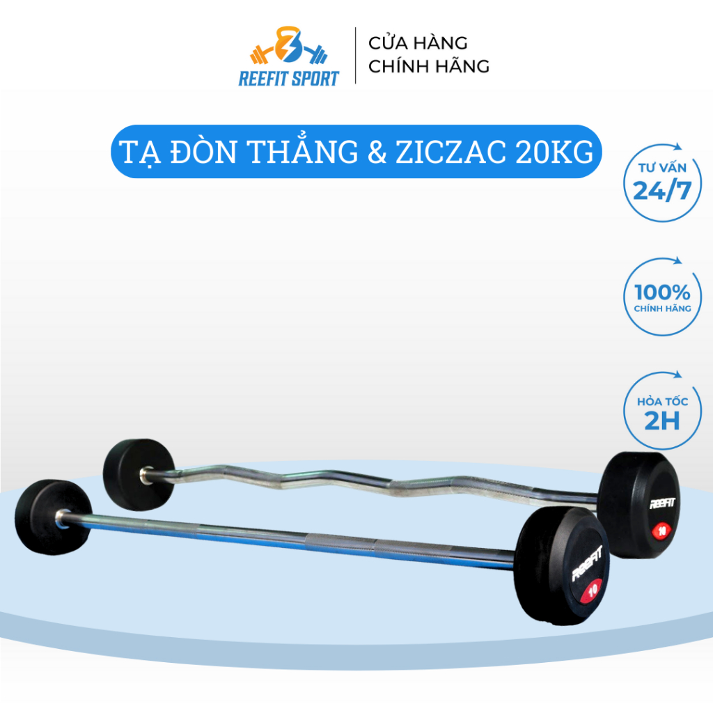 Tạ Đòn Thanh Thẳng & Ziczac Reefit 20kg