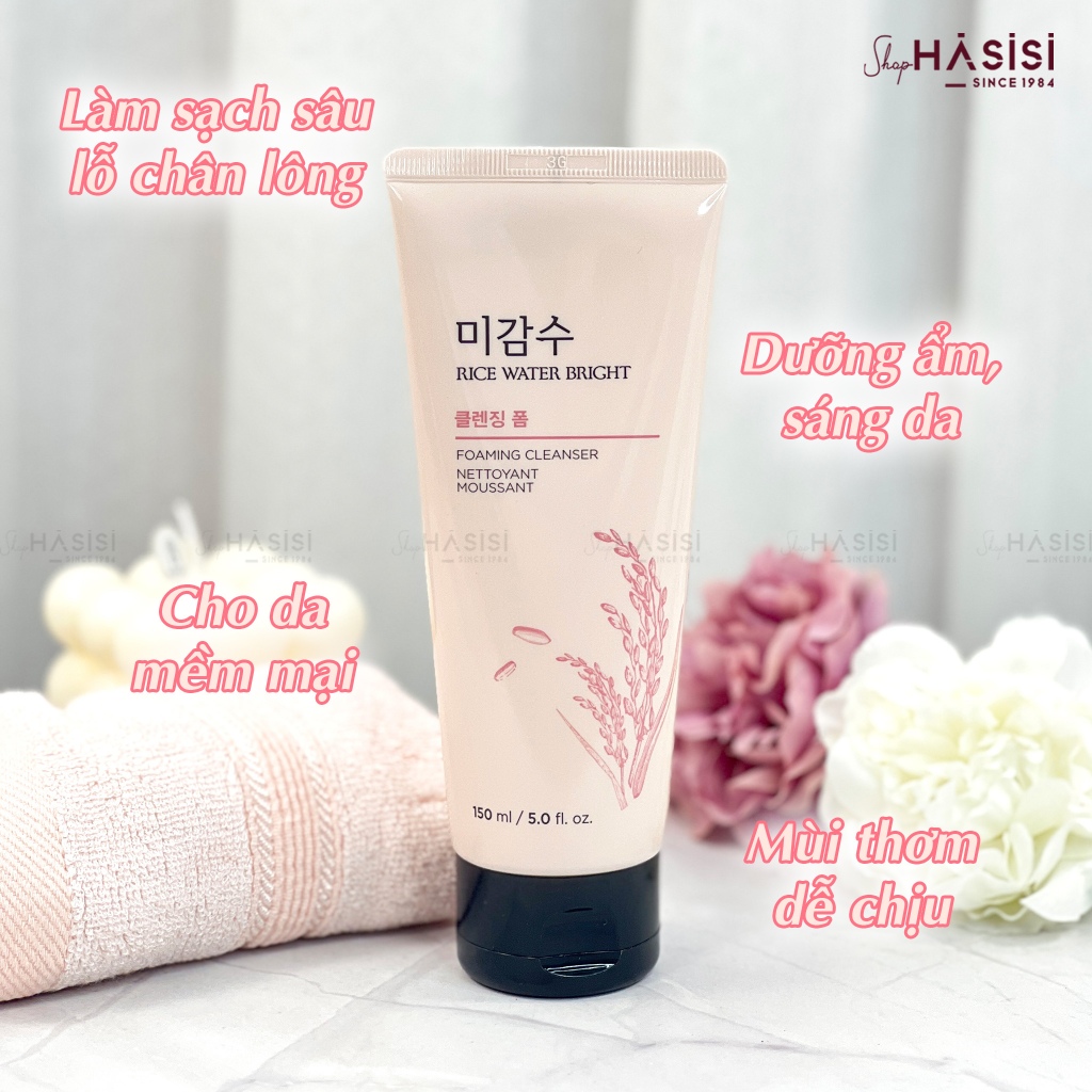 Sữa Rửa Mặt Chiết Xuất Gạo - Rice Water Bright Foaming Cleanser 150ml