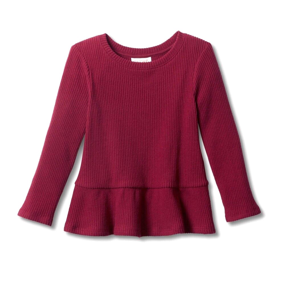 Áo nhung tay dài bé gái áo váy peplum nhung tăm mềm mượt điệu đà cho bé xinh đẹp mùa đông ấm áp hàng xuất dư xịn shopNEM