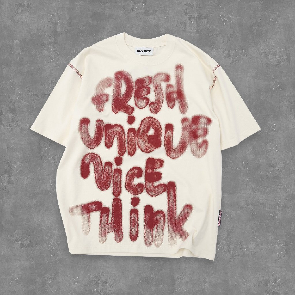 Áo Thun Unisex Tay Lỡ FUNT ACID SLOGAN 100% Cotton Thoáng Mát, Co Giãn Tốt