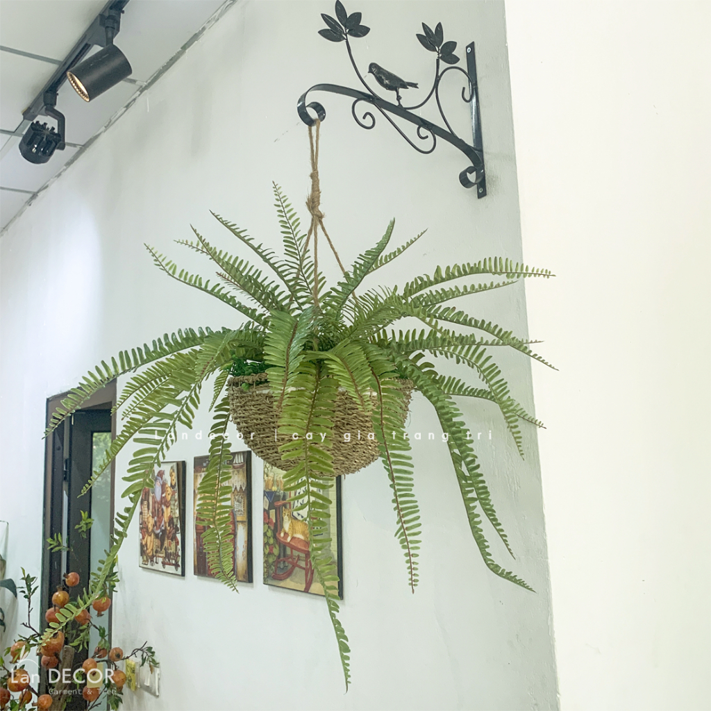 Cây dương xỉ giả - Cây giả decor trang trí nội thất nhà đẹp tự nhiên, phù hợp với không gian văn phòng, quán cafe.