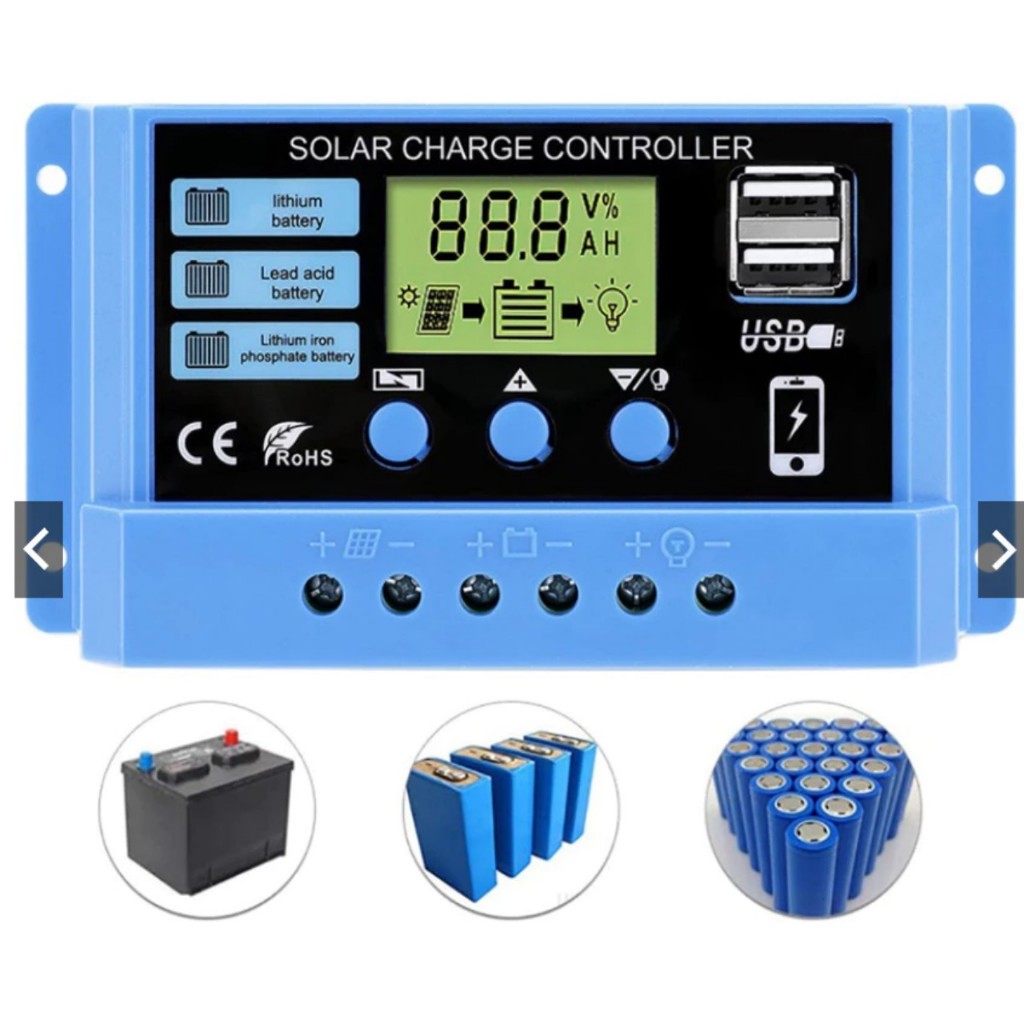 Điều khiển sac PWN 12/24 Auto 30A, 60A chuyên dụng dành cho tấm pin NLMT