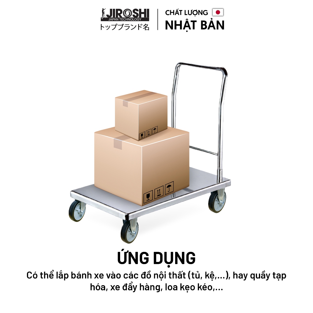 Bánh xe chịu tải, bánh xe nhựa pvc đen 100mm