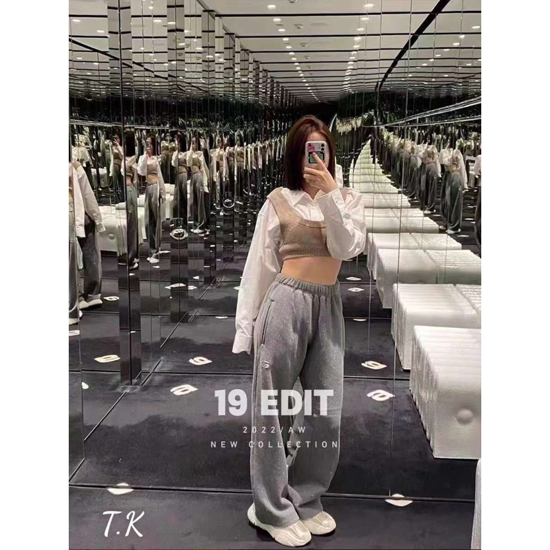 Áo sơ mi phối ghile,áo len liền sơ mi tay dài,áo len ghile mix sơ mi thời trang thu đông