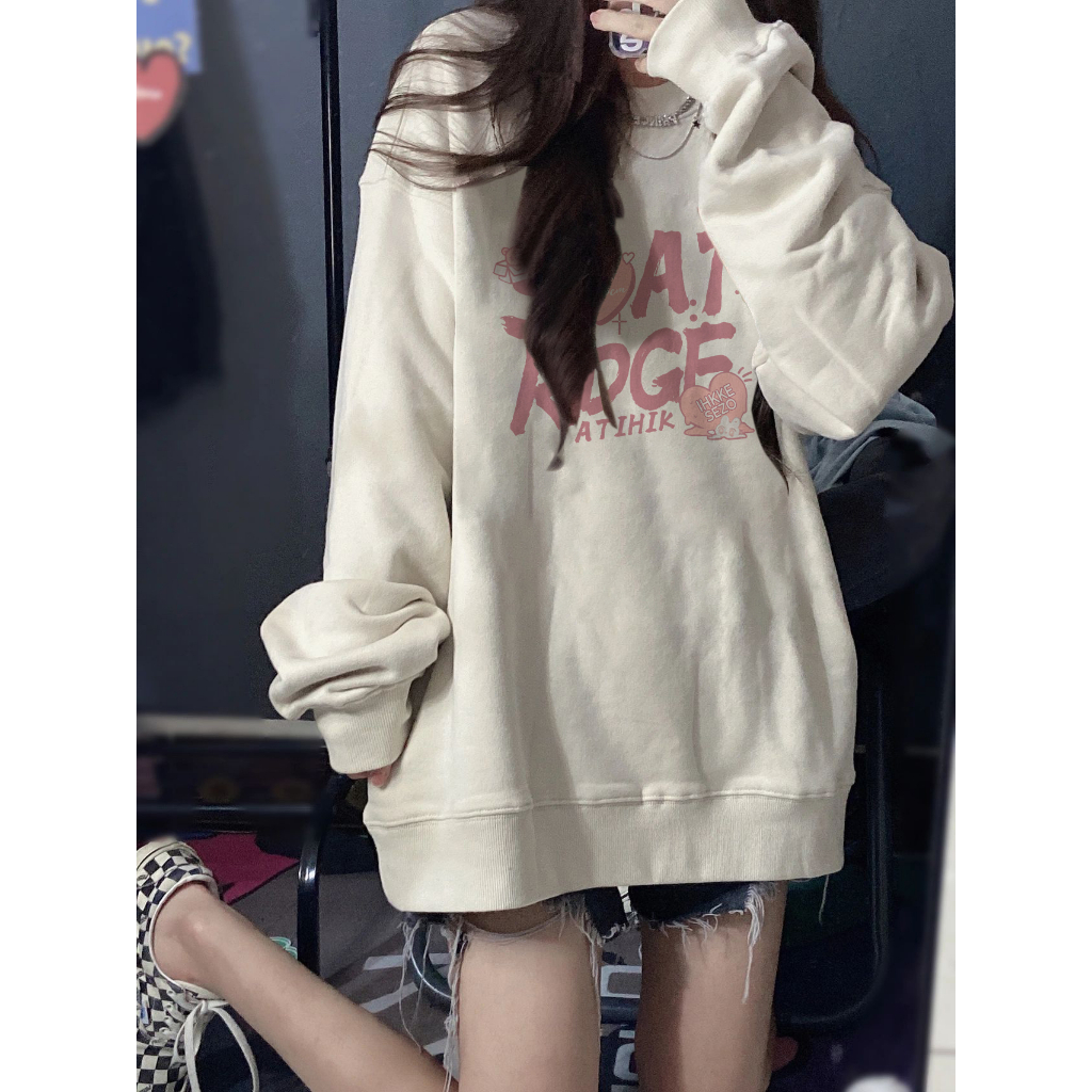 Áo khoác hoodie nỉ thu đông nữ unisex sweater nam cổ tròn SOAT IHKKE mặc cặp đôi couple cùng người yêu HD158