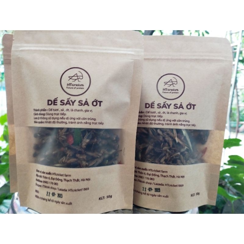 Dế sấy sả ớt, dế sấy giòn, dế sấy khô, dế sấy cay giòn