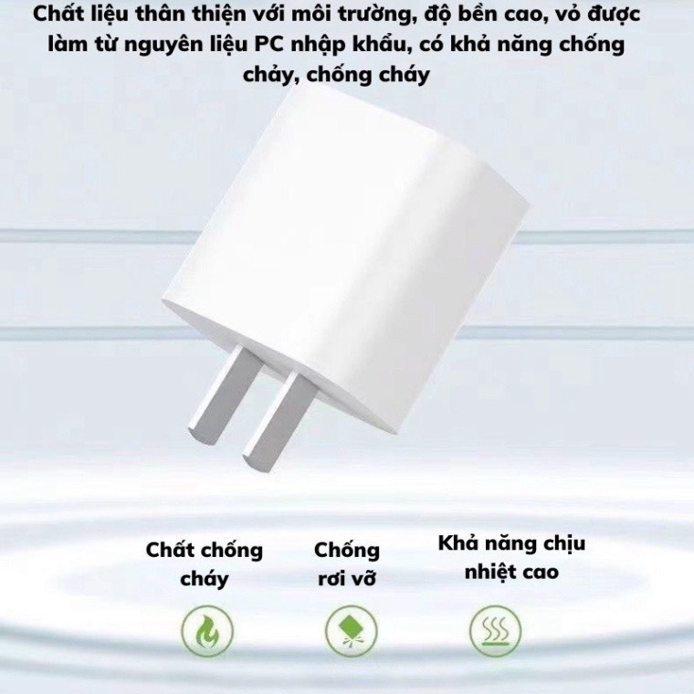 Bộ sạc nhanh PD 20w cho điện thoại hàng full hộp bảo hành 12 tháng,