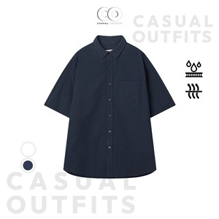  Áo sơ mi nam tay ngắn SPAO có túi chất cotton form overfit - 2 Màu