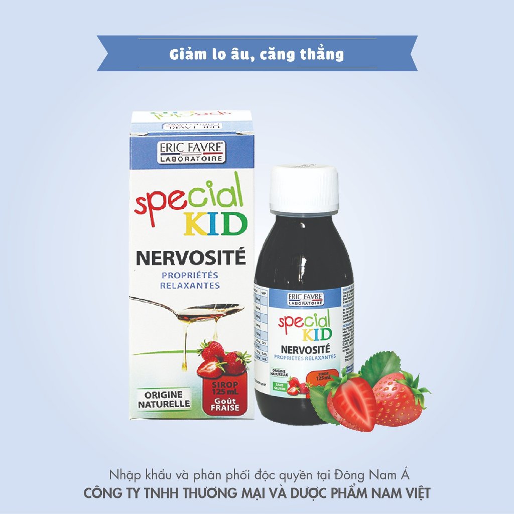 Siro giảm lo âu, bồn chồn, căng thẳng stresss do học tập cho bé - TPBVSK Special Kid Nervosité 125ml