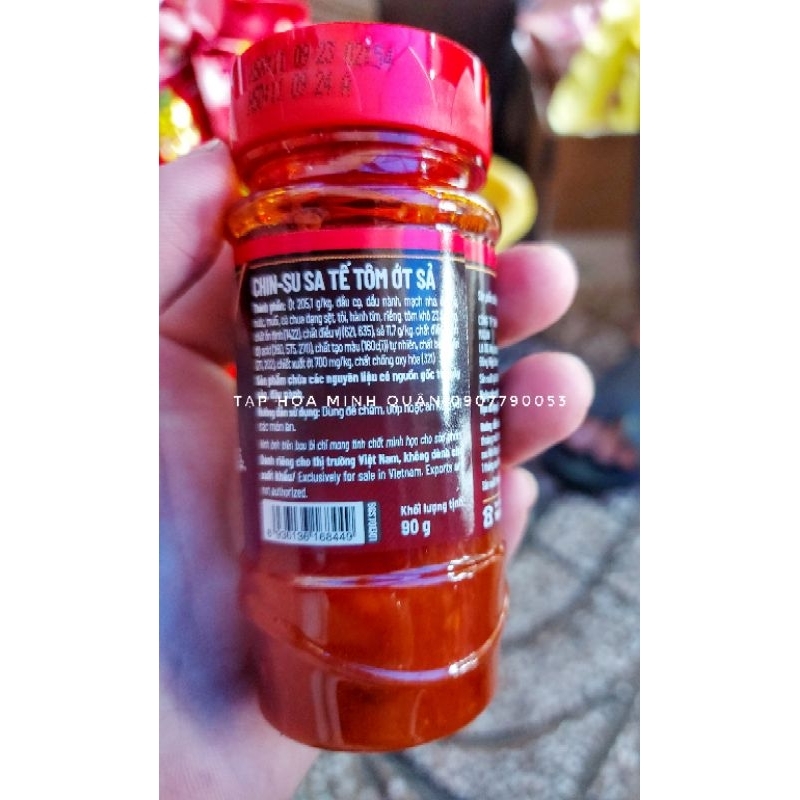 CHIN-SU SA TẾ TÔM ỚT SẢ - 90G/ CHAI