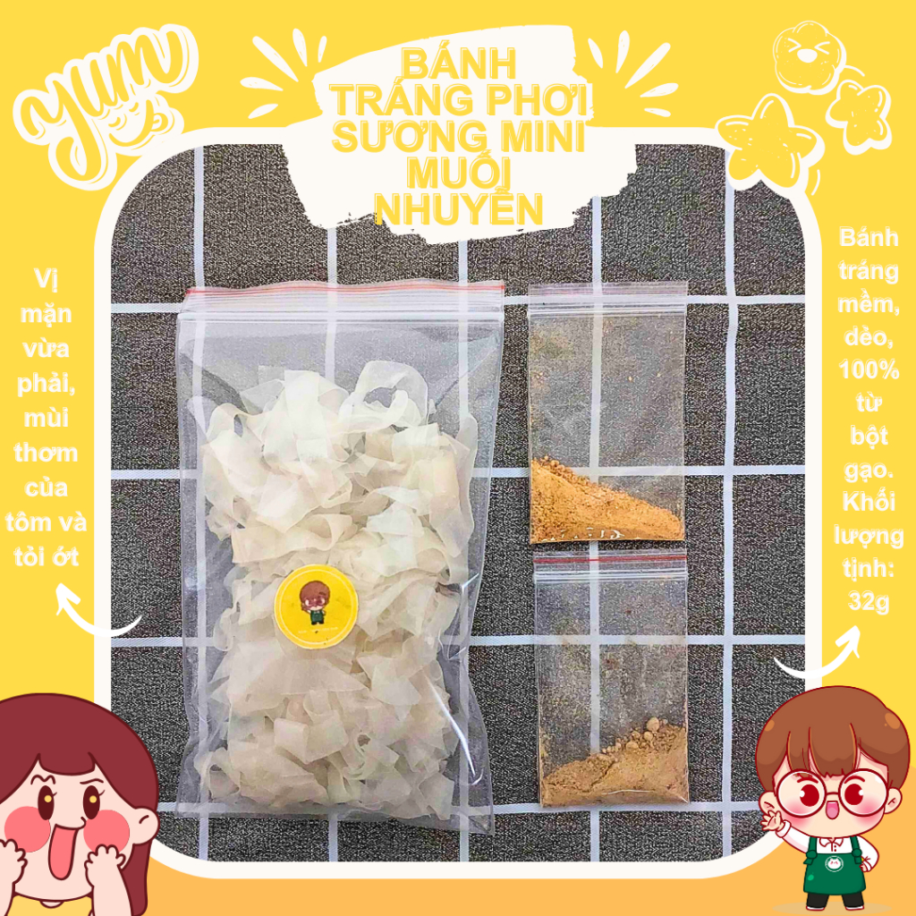 Bánh tráng phơi sương mini muối nhuyễn Loại 1 siêu ngon, siêu rẻ Nhà Beo Kun