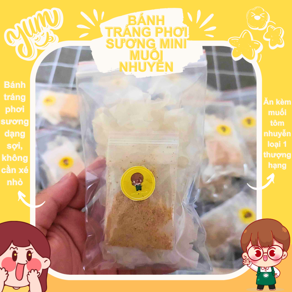 Bánh tráng phơi sương mini muối nhuyễn Loại 1 siêu ngon, siêu rẻ Nhà Beo Kun