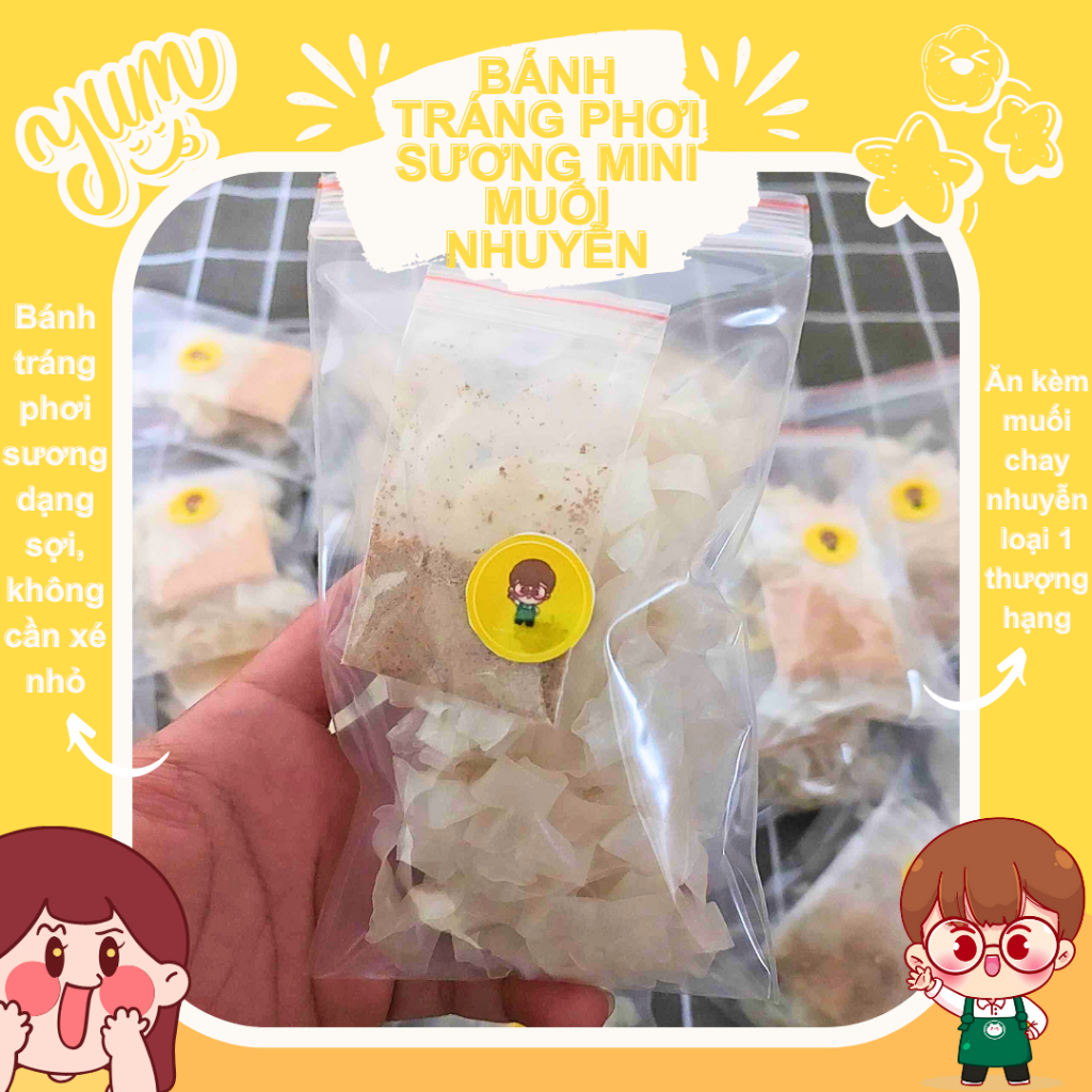 Bánh tráng phơi sương mini muối nhuyễn Loại 1 siêu ngon, siêu rẻ Nhà Beo Kun