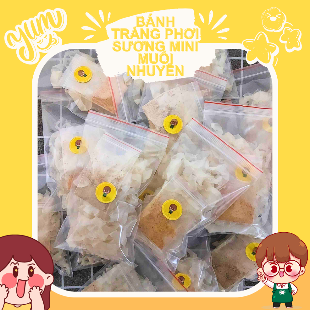 Bánh tráng phơi sương mini muối nhuyễn Loại 1 siêu ngon, siêu rẻ Nhà Beo Kun