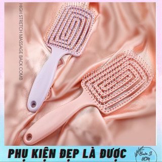 Lược gỡ rối, lược xoắn gỡ rối thông minh, răng lược bọc cao su tiện lợi, lược nhựa xoắn ốc gỡ tóc rối nhanh chóng